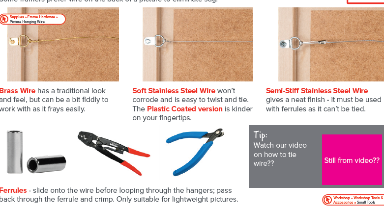 How To Tie Wire On Picture Frames 